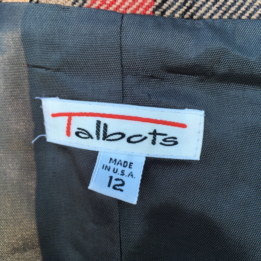 Talbots 12 Wool Plaid Button Front Lined Blazer - image 7